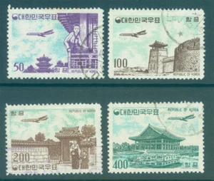 KOREA 1961 AIRMAIL - Pictorials set Scott C23-C26 used - Picture 1 of 2
