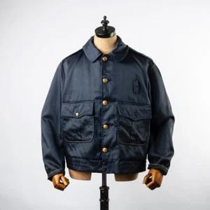 Vintage 70s US Police Cropped Blue Jacket - Size Large Made in USA - Picture 1 of 10