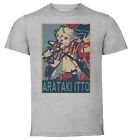 T-Shirt Gray - Maglia Grigia - Propaganda Genshin Impact - Arataki Itto