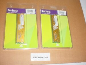 Lot of 2 NEO FORZA ENCKE DDR3 U-DIMM 4gb 1600 CL11  - New in Package