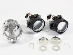 2.5" HID Bi-xenon Projector Lens For LHD H1 Bulb Chrome Shround Headlight Lamp - Picture 1 of 11