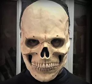 SKULL half latex MASK - Halloween CALAVERA Dark CRANEO MOTU PIRAT BONES cosplay - Picture 1 of 24