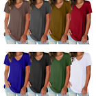 3-Pack: Womens Ultra Soft Smooth Cotton Blend Basic V-Neck Short Sleeve Shirts
