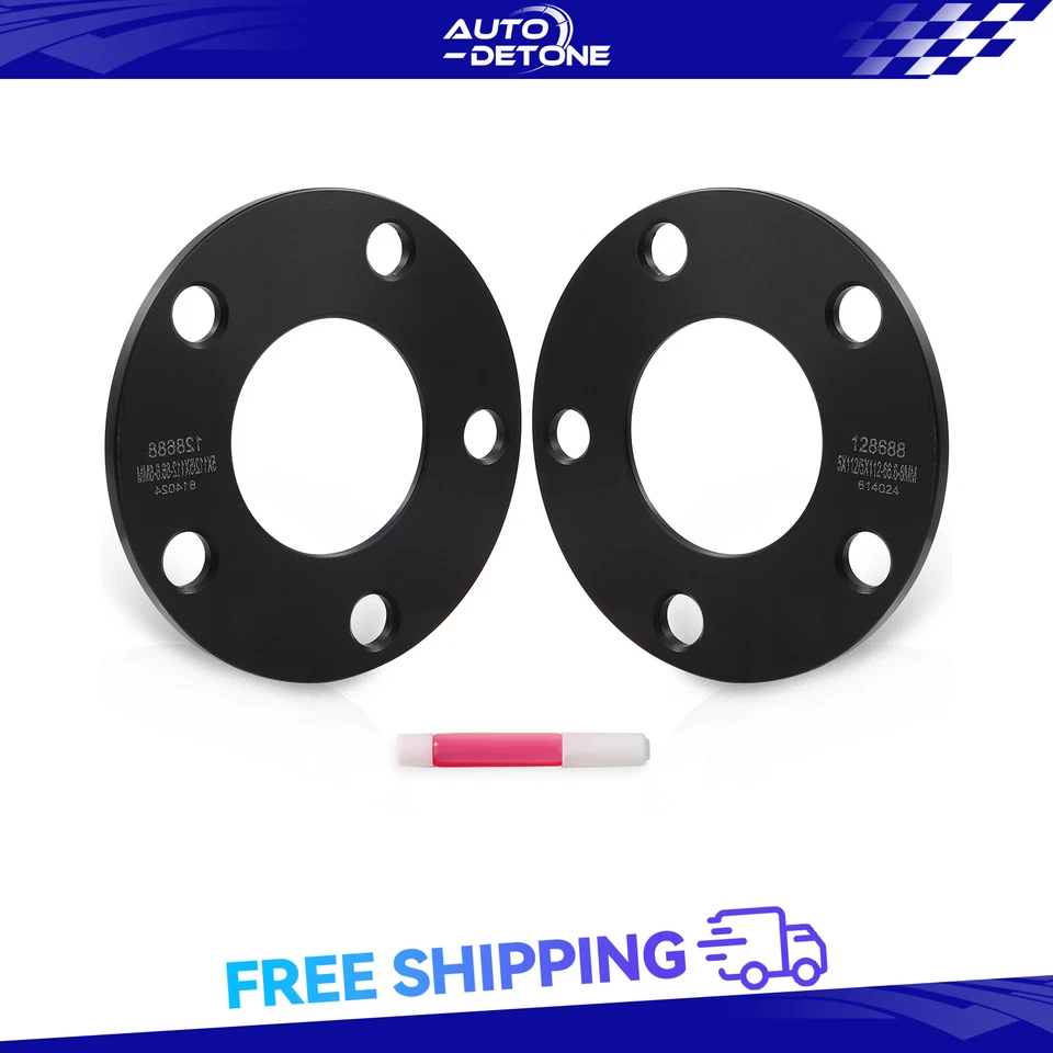 2X 5x112 6mm Wheel Spacers 66.6mm For BMW X5 X6 Mercedes-Benz Volkswagen Jetta Foto 1 de 4
