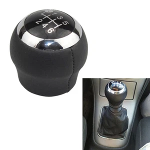 6 Speed Leather Gear Shift Knob For Toyota Corolla Yaris Auris Aygo Avensis - Picture 1 of 10