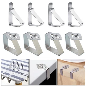 Table Cloth Clips Stainless Steel Quality Metal Pegs Clamps Tablecloth Holder - Picture 1 of 18
