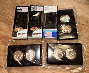 Premium Outlet braun mit Abdeckplatten insgesamt 3 Vintage - Bild 1 von 2