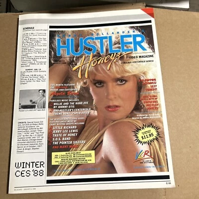 Original 13 By 11” Bobby Hollander's Hustler Honeys Vcr 1988 Contest Ad FLYER - Image 1 of 2