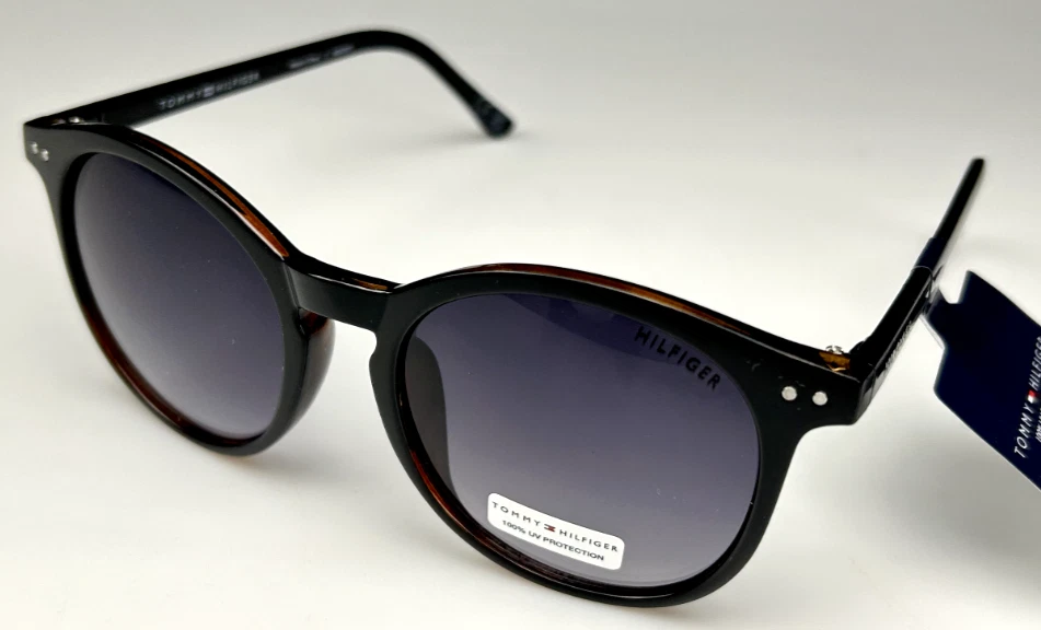 Gafas de sol Tommy Hilfiger para mujer 52 mm marco negro/marrón lentes grises de diseñador NUEVAS Foto 1 de 3