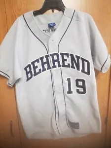 Camiseta deportiva de béisbol usada de los Penn State Behrend Lions serie PA grande #19 - Imagen 1 de 5
