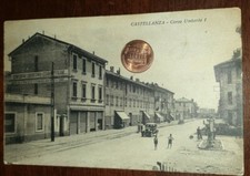 Cartolina d'epoca paesagg Italia Lombardia Varese Castellanza auto d'epoca benz