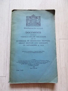 WW2 Documents Concerning German-Polish Relations, 1939 - Picture 1 of 3
