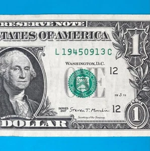 1945 September 13 (L 19450913 C) BIRTHDAY Note $1 One Dollar Bill - Picture 1 of 4