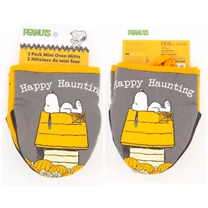 PEANUTS Two Pack Snoopy Multicolour Halloween Mini Oven Mitts - Picture 1 of 5