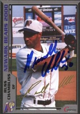 2000 Newark Bears RUSS CHAMBLISS Signed Card autograph AUTO YANKEES