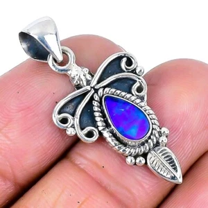 Australian Doublet Opal Stone Wife Anniversary New Pendant Jewelry Solid Silver - Picture 1 of 7