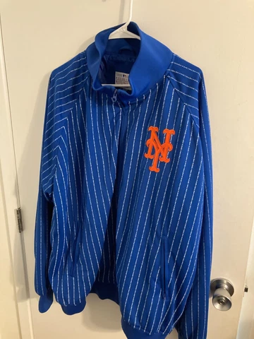 New York Mets  MLB baseball full  zip up heavy warm up jacket adult XXL 2xl  NEW Cover