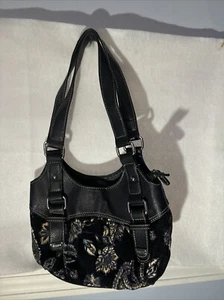 Rossetti Corduroy And Black Vynal Handbag - Picture 1 of 3