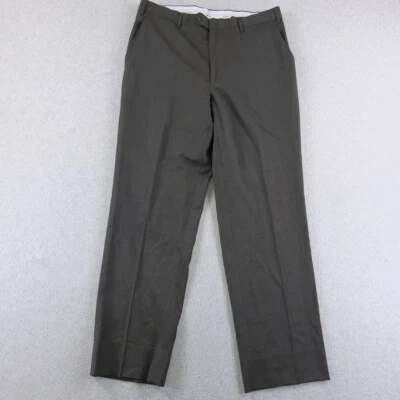 Kirkland Signature Pants Mens 36X32 Charcoal Wool Made in Italy Flat Front Dress - Image 1 of 4