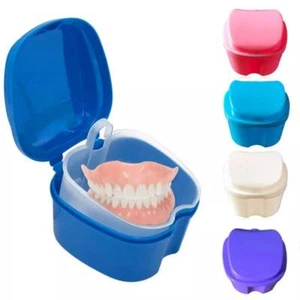 1 Pack Denture Bath Case Cup Holder Strainer for Travel Cleaning New - Picture 1 of 15