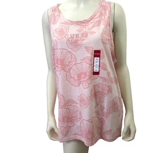 GUESS MUJER CAMISETA SIN MANGAS FLORAL NUEVA CON ETIQUETA - Imagen 1 de 6