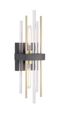 Progress Lighting P710063 Black Orrizo 2-Light 23"H Wall Sconce - Image 1 of 4