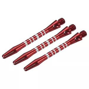 45mm Dart Shafts, 2BA Thread Aluminum Dart Stems - 3 Pack (Silver Tone, Red) - Picture 1 of 5