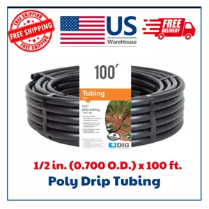 Drip Irrigation Tubing 1/2" Poly Water Garden Hose Micro Tube Ground Line System - Picture 1 of 5