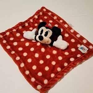 Junk Food Minnie Mouse Red and White Polka Dot Lovey Security Blanket - Picture 1 of 6