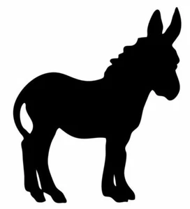  STICKER ANE 10x8 cm Autocollant VINYLE NOIR - Imagen 1 de 1