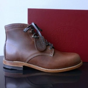 Wolverine Herren 1000 Mile Stiefel in Braun Horween Leder Handarbeit in den USA - Bild 1 von 15