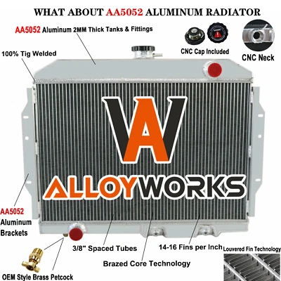 4 ROW ALUMINUM RADIATOR FOR 1968-74 AMERICAN MOTORS AMC AMX JAVELIN WAGON SST Foto 1 de 4