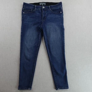 Wit Wisdom Jeans Womens 8 Petit Blue Skinny Leg Mid Rise Dark Wash Stretch - Picture 1 of 13