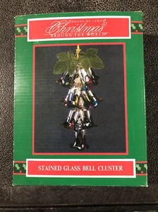 1992 House Of Lloyd Christmas Around The World Stained Glass Bell Cluster Vtg - Picture 1 of 2