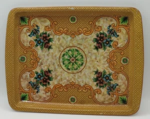 Vintage Daher Decorated Ware Square Floral Tin Serving Tray Made in England - Picture 1 of 4