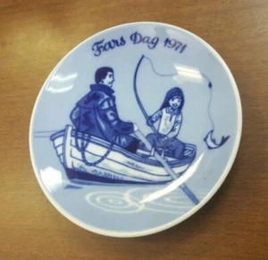 Día del Padre Fars Dag 1971 primera edición Porsgrund Noruega placa de coleccionista q111 - Imagen 1 de 2