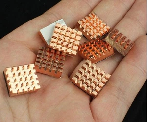Un pack (=8 pièces) dissipateur chauffant cuivre de refroidissement RHS-03 pour refroidisseur RAM mémoire RDA - Photo 1/9