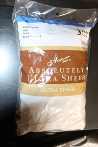 Hanes absolut ultra transparente Strumpfhosen 3er Pack kaum da etwas unvollständig - Bild 1 von 2