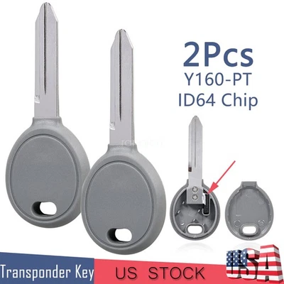 2 para Chrysler 2001-2005 PT Cruiser Sebring Llave de transpondedor de encendido ID64 chip Foto 1 de 4