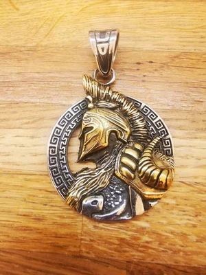 Mars God of War Helmet Pendant - Greek Mythology Viking Sparta  Stainless Steel  - Image 1 of 4