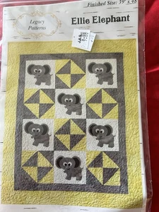 Ellie Elephant Quilt Pattern By Legacy Patterns - Picture 1 of 1