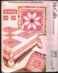2375 Vintage McCalls SEWING Pattern Motifs 1950 Cross Stitch Embroidery Transfer - Picture 1 of 2