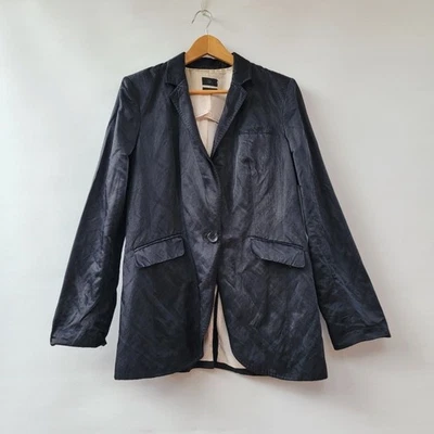 Banana Republic черный бойфренд блейзер размер средний хлопок нейлон минималистский - Изображение 1 из 4