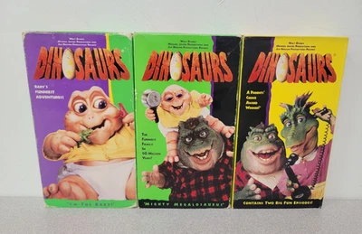 Walt Disney Home Videos Dinosaurs TV Show VHS Lot Of 3. I'm the baby, Etc.  - Image 1 of 3