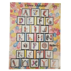 1981 Clown Alphabet Cross-Stitch Pattern Booklet B212 Masterpiece Publications - Picture 1 of 5