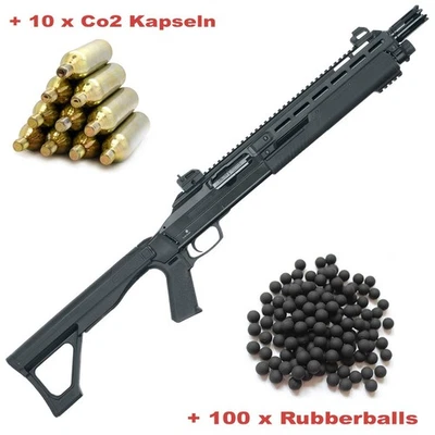 SET T4E Home Defense TX 68 BLK Cal.68 Rubberball 12g CO2 >0,5 Joule 16 Schuss ( - Bild 1 von 4