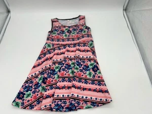 Girls pink flower dress size M - Picture 1 of 3