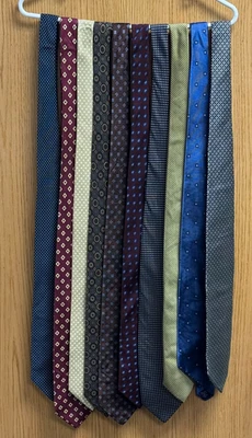 Lote de 10 corbatas Brooks Brothers 100 % seda - estilos geométricos y sólidos, hechas en EE. UU. Foto 1 de 4