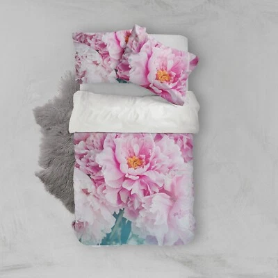 Set copripiumino trapuntato motivo floreale 3D lenzuola - Immagine 1 di 4