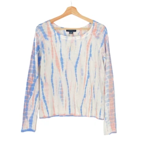 Sanctuary Size XXS Tie Dye Knit Pullover Sweater Top White Pink Blue Retails $99 - Picture 1 of 6